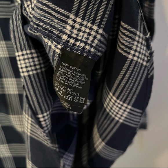 Nautica mens long sleeve plaid casual button down shirt | size medium - Picture 8 of 10